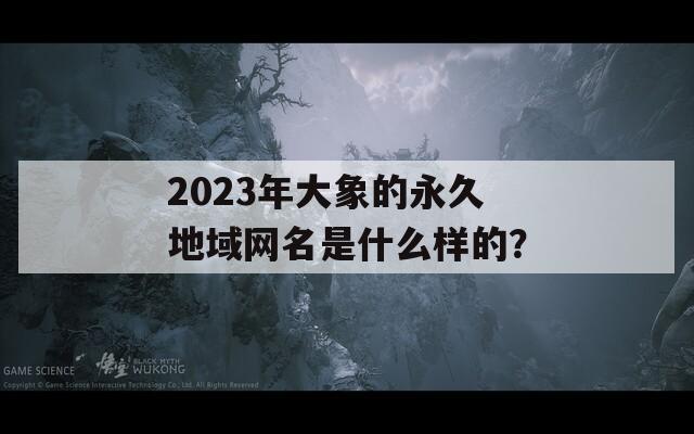 2023年大象的永久地域網名是什么樣的？  第1張