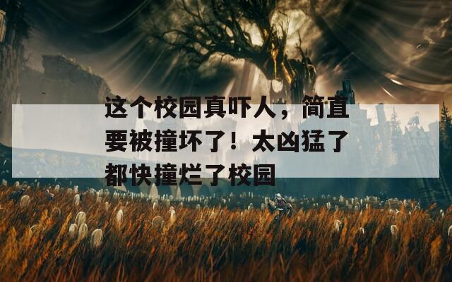 這個(gè)校園真嚇人，簡直要被撞壞了！太兇猛了都快撞爛了校園  第1張