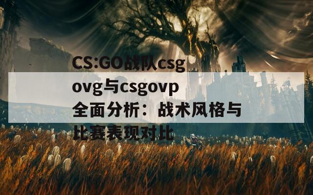 CS:GO戰(zhàn)隊csgovg與csgovp全面分析：戰(zhàn)術(shù)風格與比賽表現(xiàn)對比