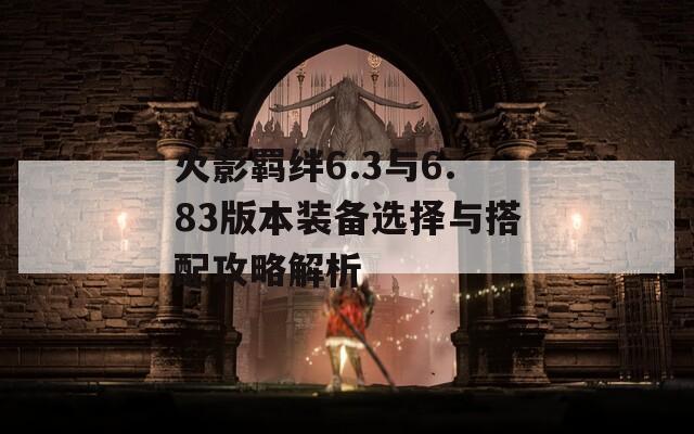 火影羈絆6.3與6.83版本裝備選擇與搭配攻略解析