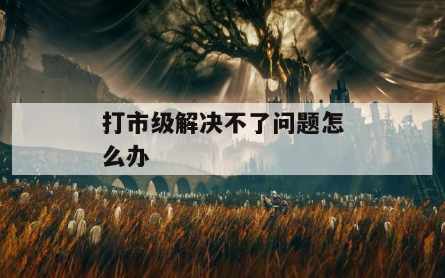 打市級(jí)解決不了問(wèn)題怎么辦